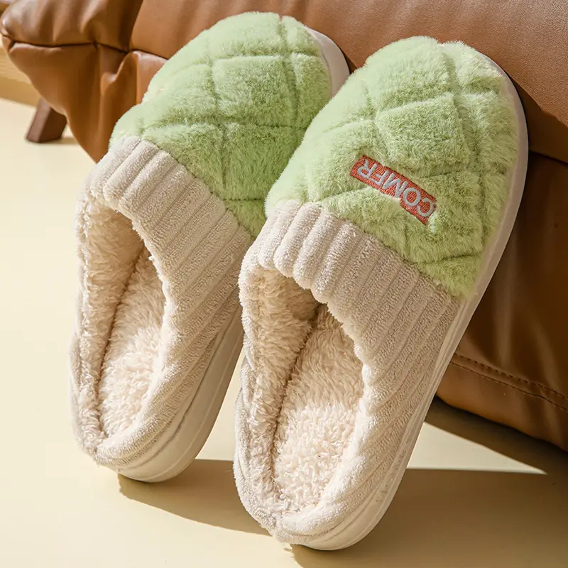 2025 Winter Pink Soft Slippers for Men Women - Image 3