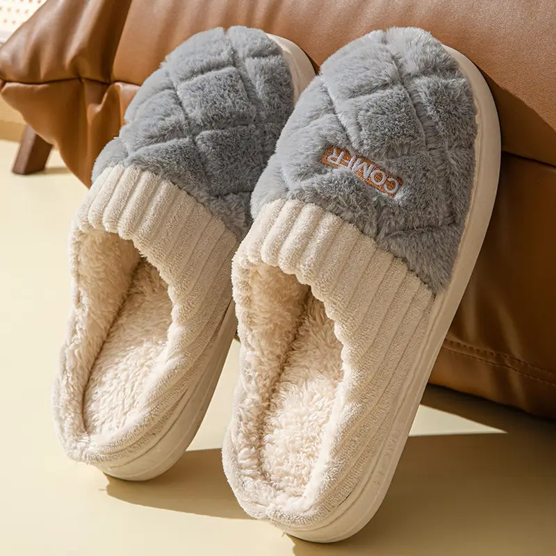 2025 Winter Pink Soft Slippers for Men Women - Image 4