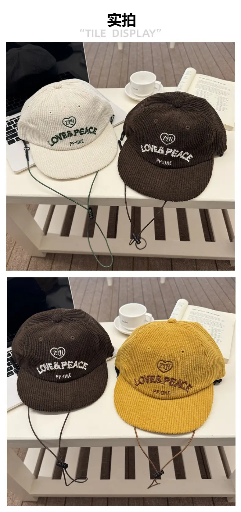 Korean Ig Blogger Drawstring Cap Women Yellow White — feature 3