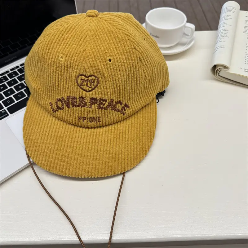 Korean Ig Blogger Drawstring Cap Women Yellow White