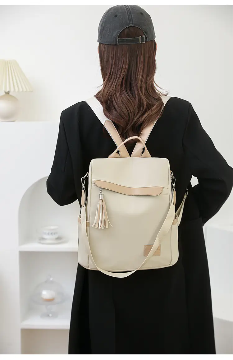 Women's Black Anti-Theft Backpack Large Capacity Urban Commuter — feature 28