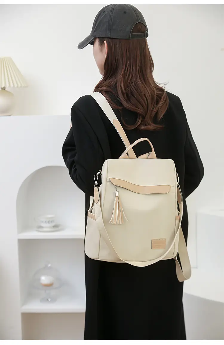 Women's Black Anti-Theft Backpack Large Capacity Urban Commuter — feature 29