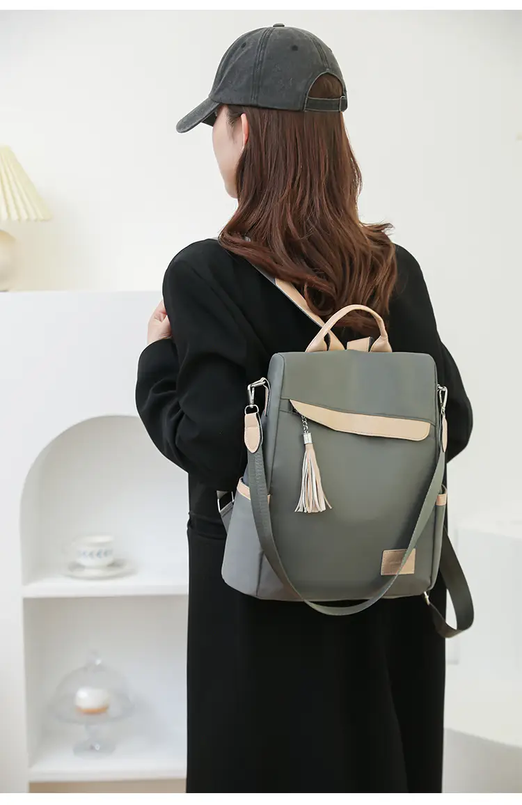 Women's Black Anti-Theft Backpack Large Capacity Urban Commuter — feature 31
