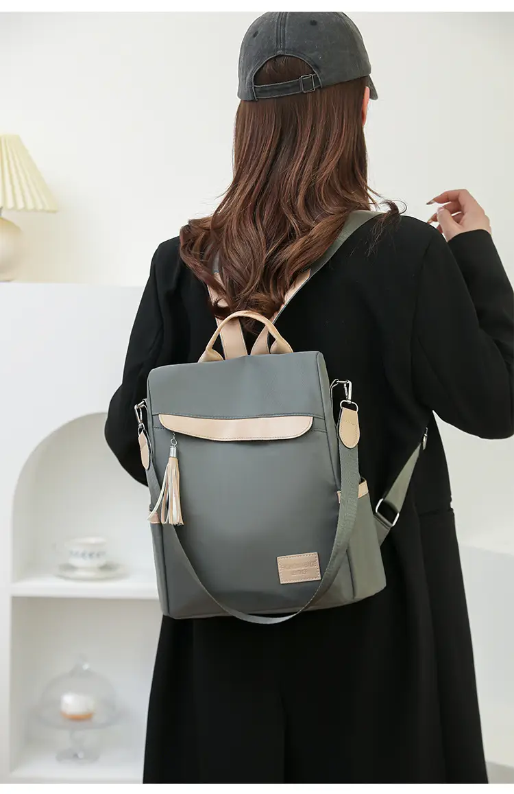 Women's Black Anti-Theft Backpack Large Capacity Urban Commuter — feature 32