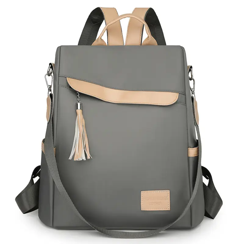 Women's Black Anti-Theft Backpack Large Capacity Urban Commuter