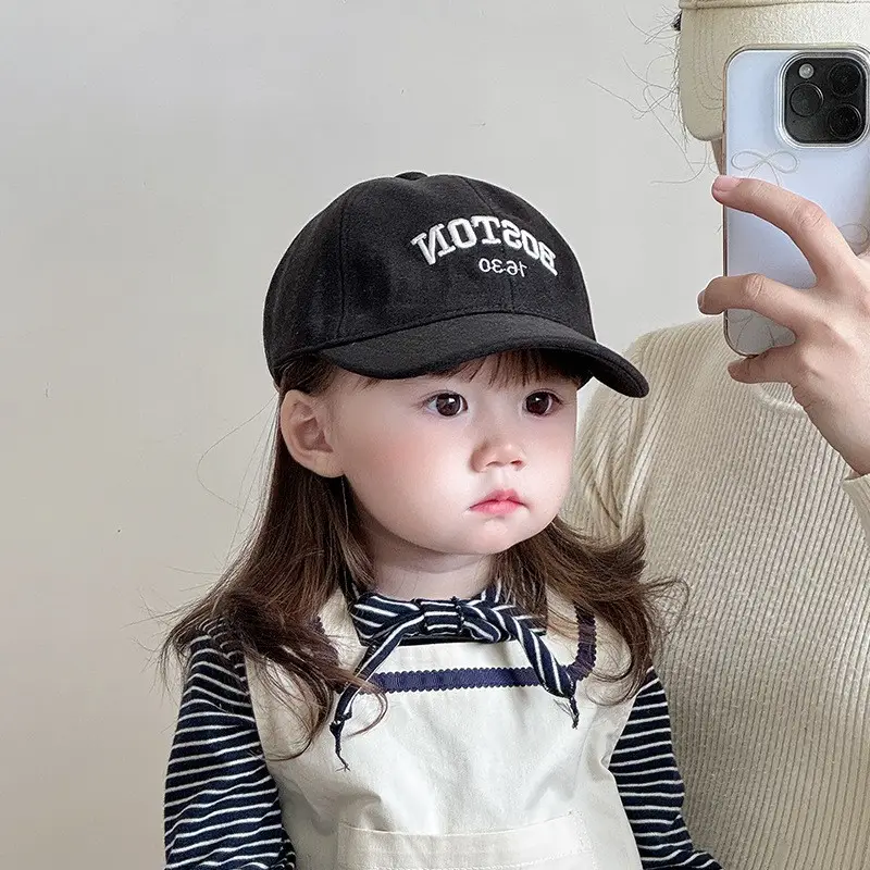 Kids Korean Style Baseball Cap Warm Peaked Cap - Image 8