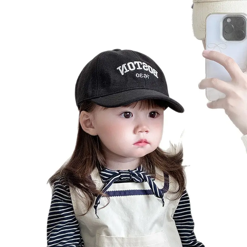 Kids Korean Style Baseball Cap Warm Peaked Cap - Image 9