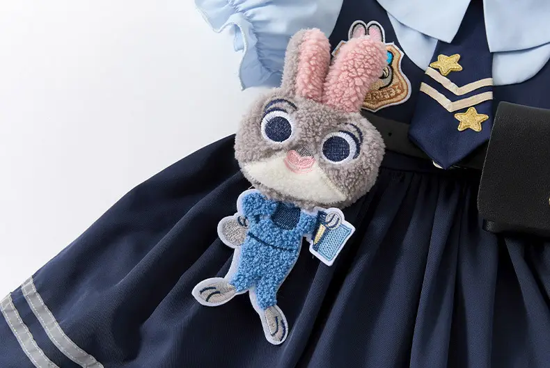 2026 Spring, Autumn, and Summer New Style Girls' Bunny Police Officer Outfit Children's Princess Dress Judy Police Officer Lolita Dress — feature 17