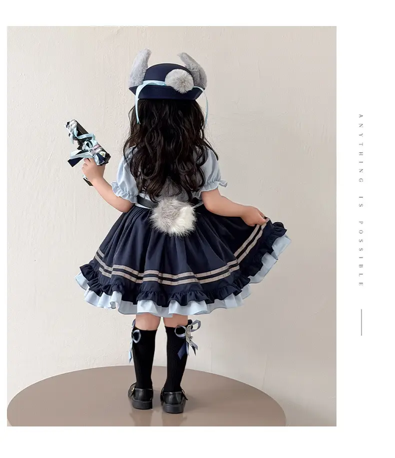 2026 Spring, Autumn, and Summer New Style Girls' Bunny Police Officer Outfit Children's Princess Dress Judy Police Officer Lolita Dress — feature 29