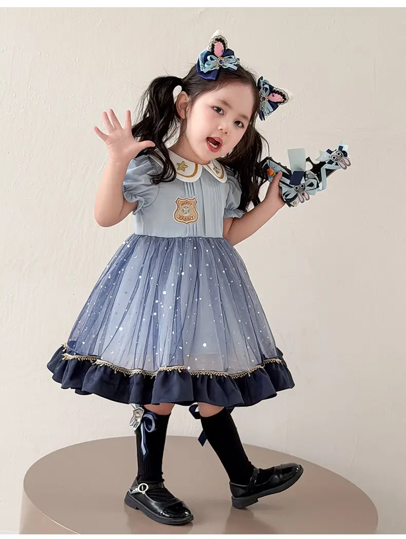 2026 Spring, Autumn, and Summer New Style Girls' Bunny Police Officer Outfit Children's Princess Dress Judy Police Officer Lolita Dress — feature 41