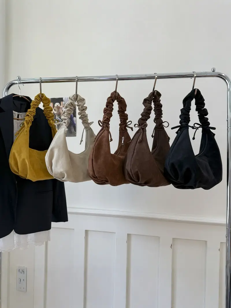 Beige Cotton Crossbody Bag Large Capacity - Image 7