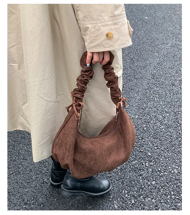 Beige Cotton Crossbody Bag Large Capacity — feature 12