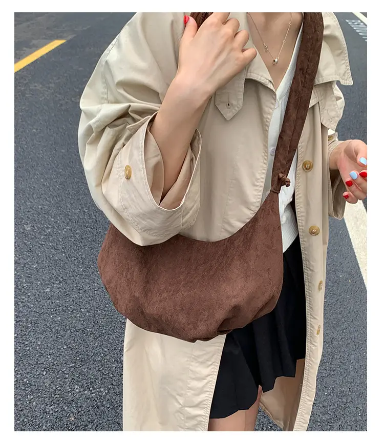 Beige Cotton Crossbody Bag Large Capacity — feature 16