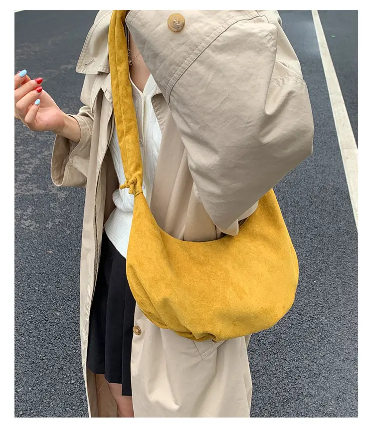 Beige Cotton Crossbody Bag Large Capacity — feature 19