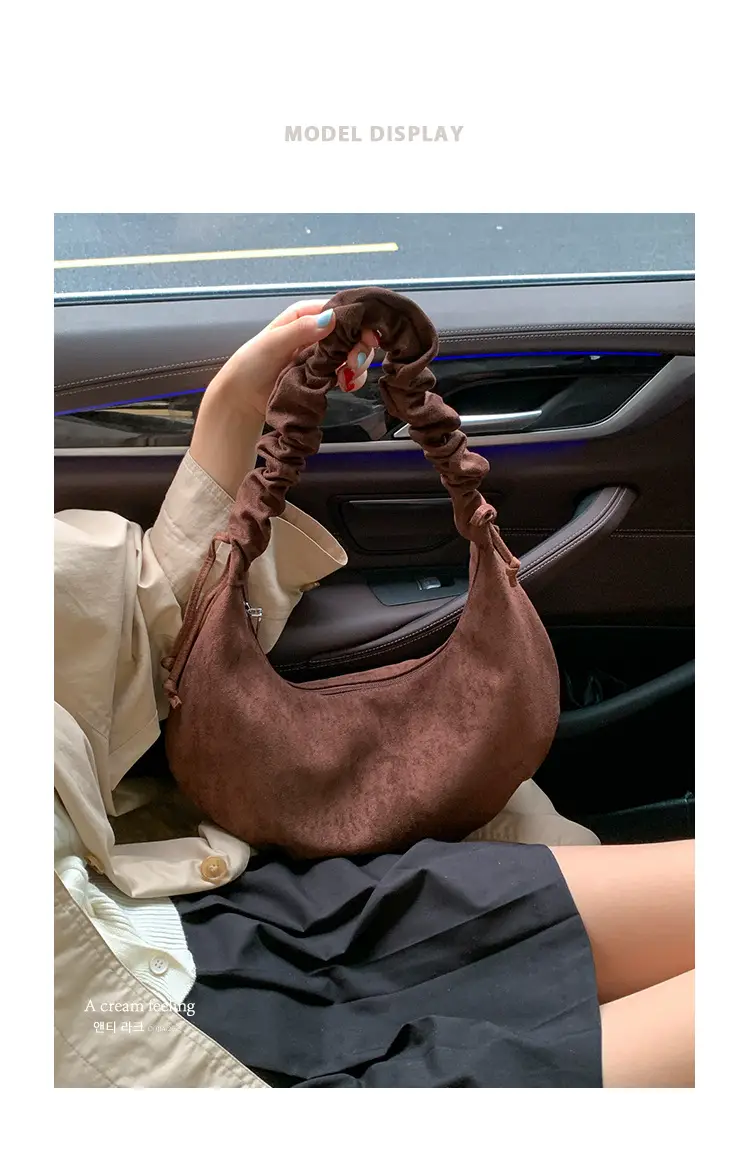 Beige Cotton Crossbody Bag Large Capacity — feature 2