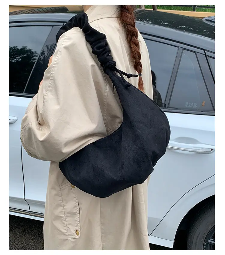 Beige Cotton Crossbody Bag Large Capacity — feature 23