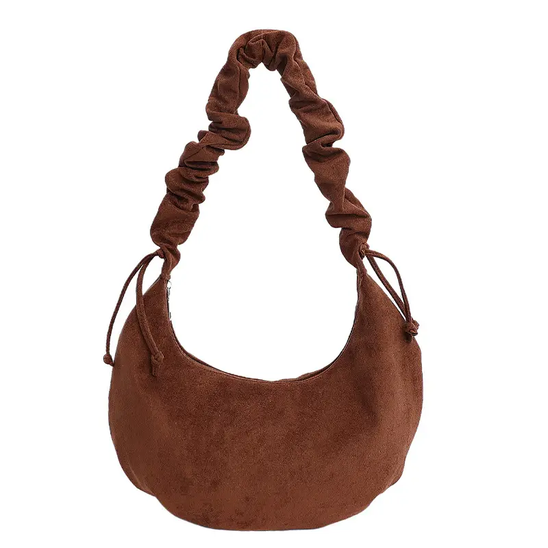 Beige Cotton Crossbody Bag Large Capacity - Image 2