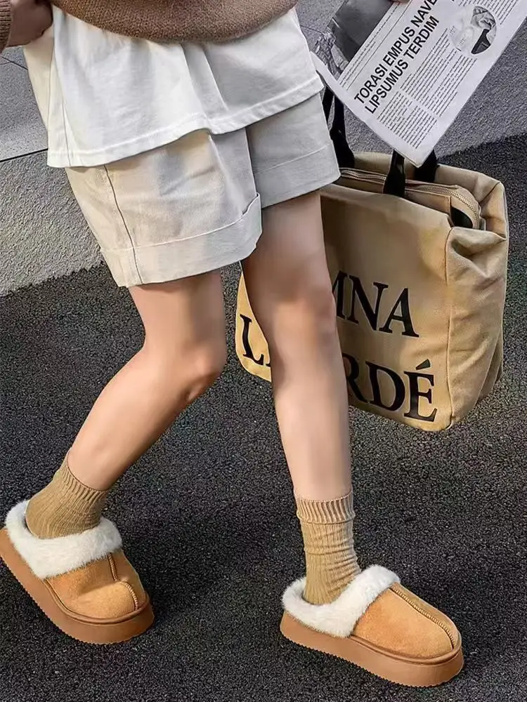 Cotton Slippers for Women, Velvet Thickeneded Soles, Non-Slip Indoor Heightening Slippers, Men's and Women's Couple Slippers, Cotton Slippers for Women — feature 2