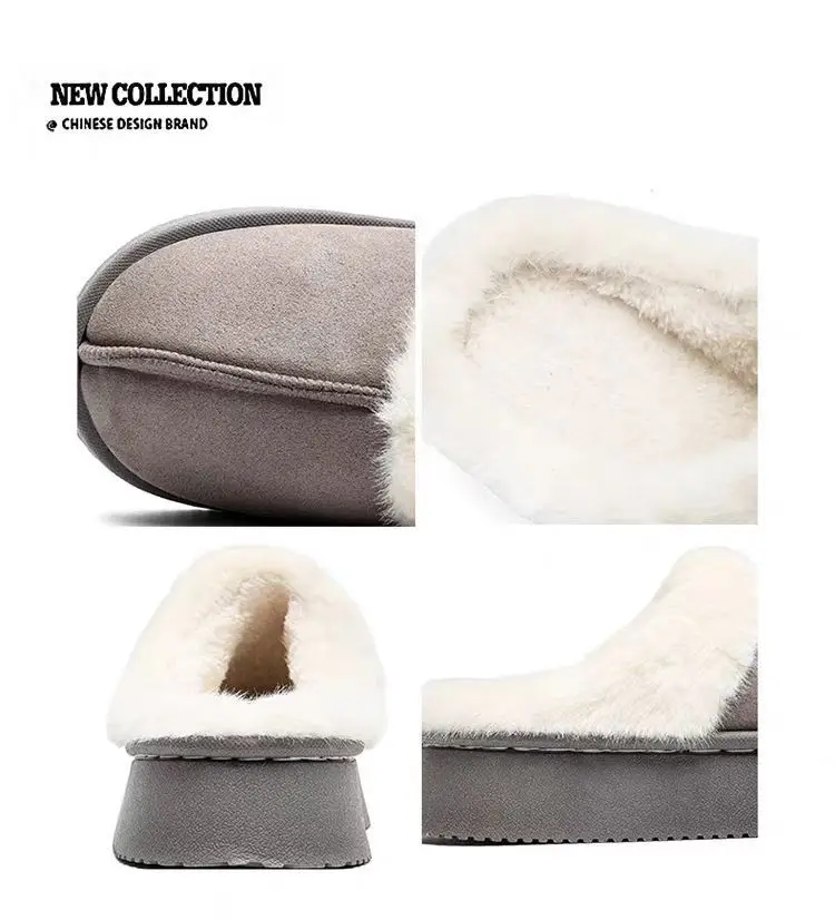 Cotton Slippers for Women, Velvet Thickeneded Soles, Non-Slip Indoor Heightening Slippers, Men's and Women's Couple Slippers, Cotton Slippers for Women — feature 5