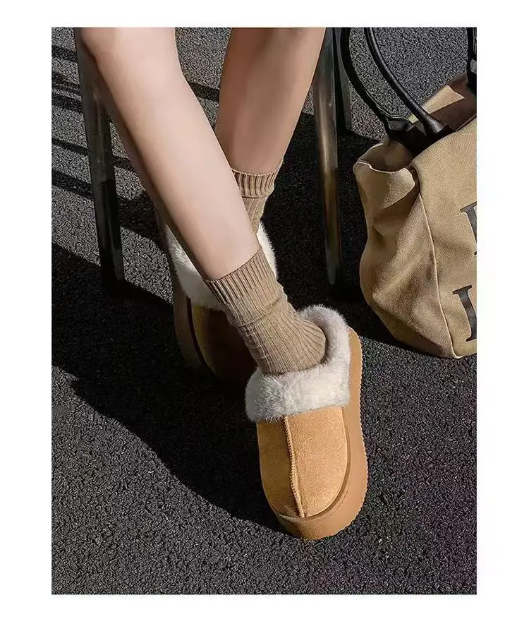 Cotton Slippers for Women, Velvet Thickeneded Soles, Non-Slip Indoor Heightening Slippers, Men's and Women's Couple Slippers, Cotton Slippers for Women — feature 6