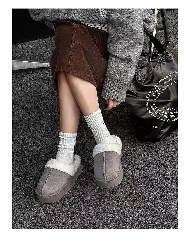 Cotton Slippers for Women, Velvet Thickeneded Soles, Non-Slip Indoor Heightening Slippers, Men's and Women's Couple Slippers, Cotton Slippers for Women — feature 7