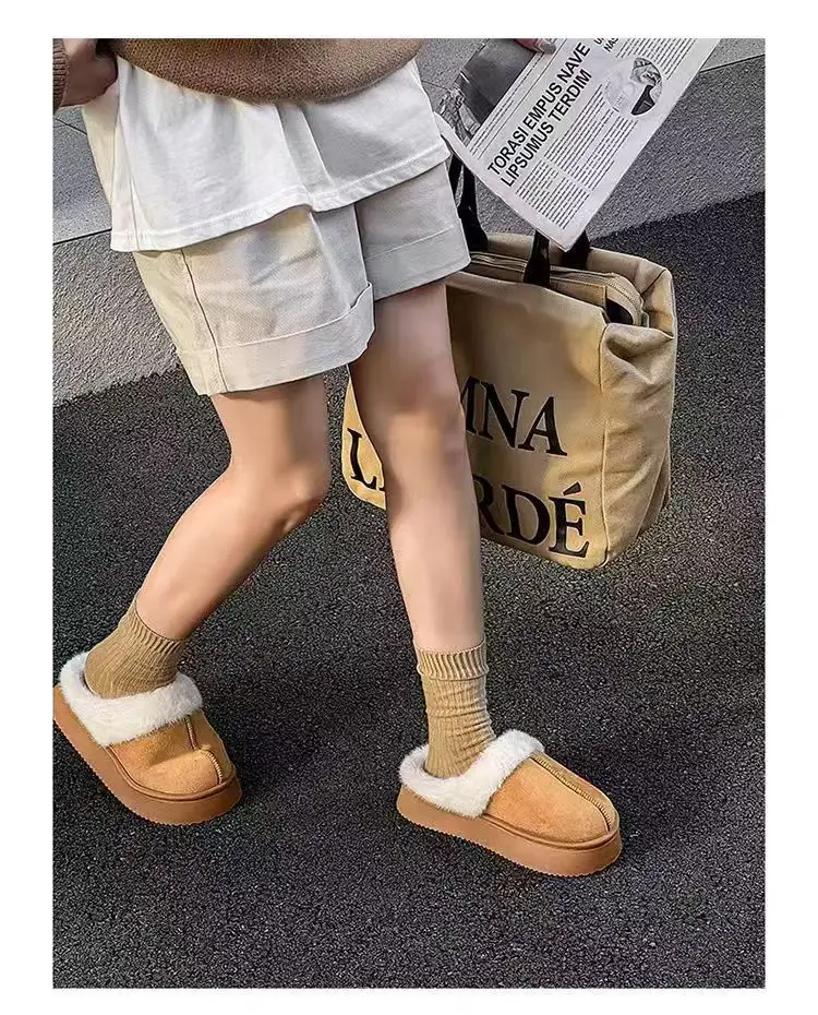 Cotton Slippers for Women, Velvet Thickeneded Soles, Non-Slip Indoor Heightening Slippers, Men's and Women's Couple Slippers, Cotton Slippers for Women — feature 8