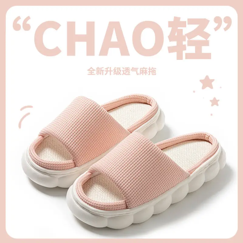 Cotton Slippers for Women, Velvet Thickeneded Soles, Non-Slip Indoor Heightening Slippers, Men's and Women's Couple Slippers, Cotton Slippers for Women