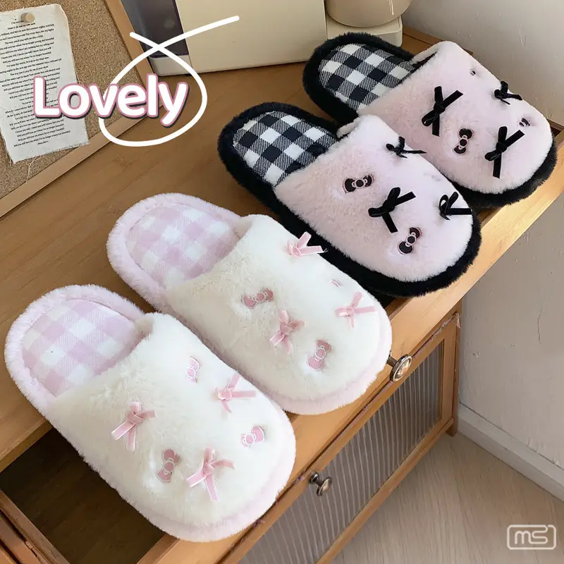 Cute Cartoon Cotton Slippers Women 2025 Winter Warm - Image 6
