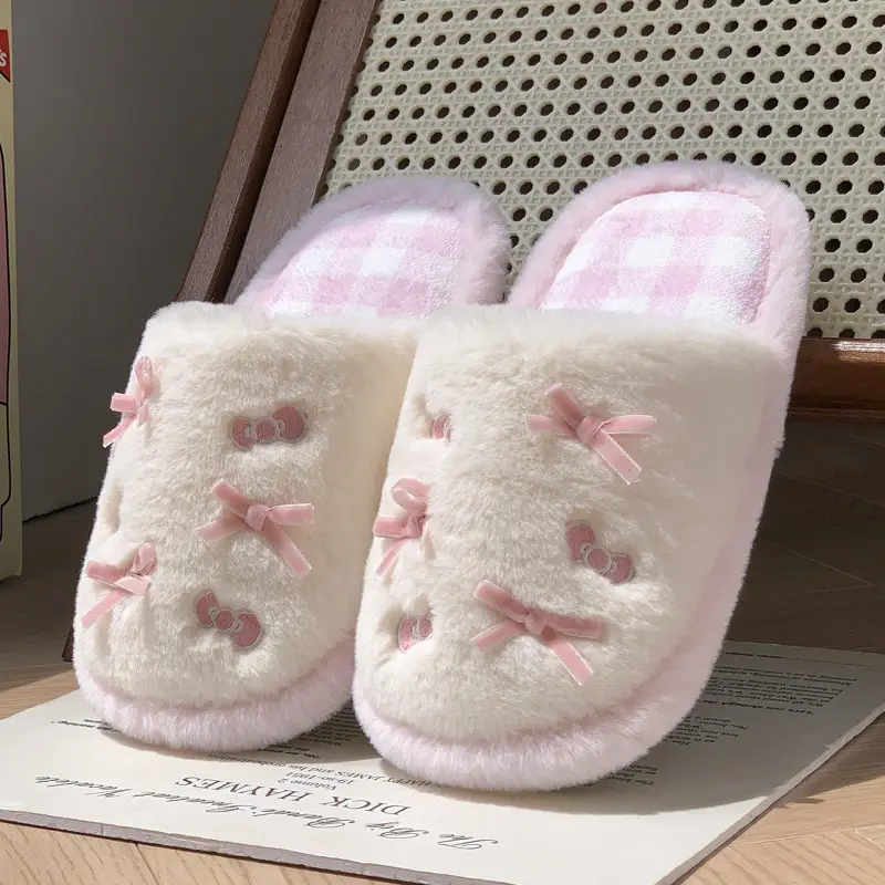 Cute Cartoon Cotton Slippers Women 2025 Winter Warm - Image 2