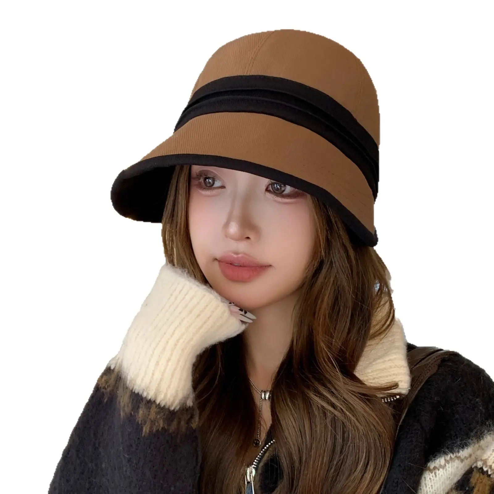 Women's 2025 Wide Bristle Duckbill Cap Brown