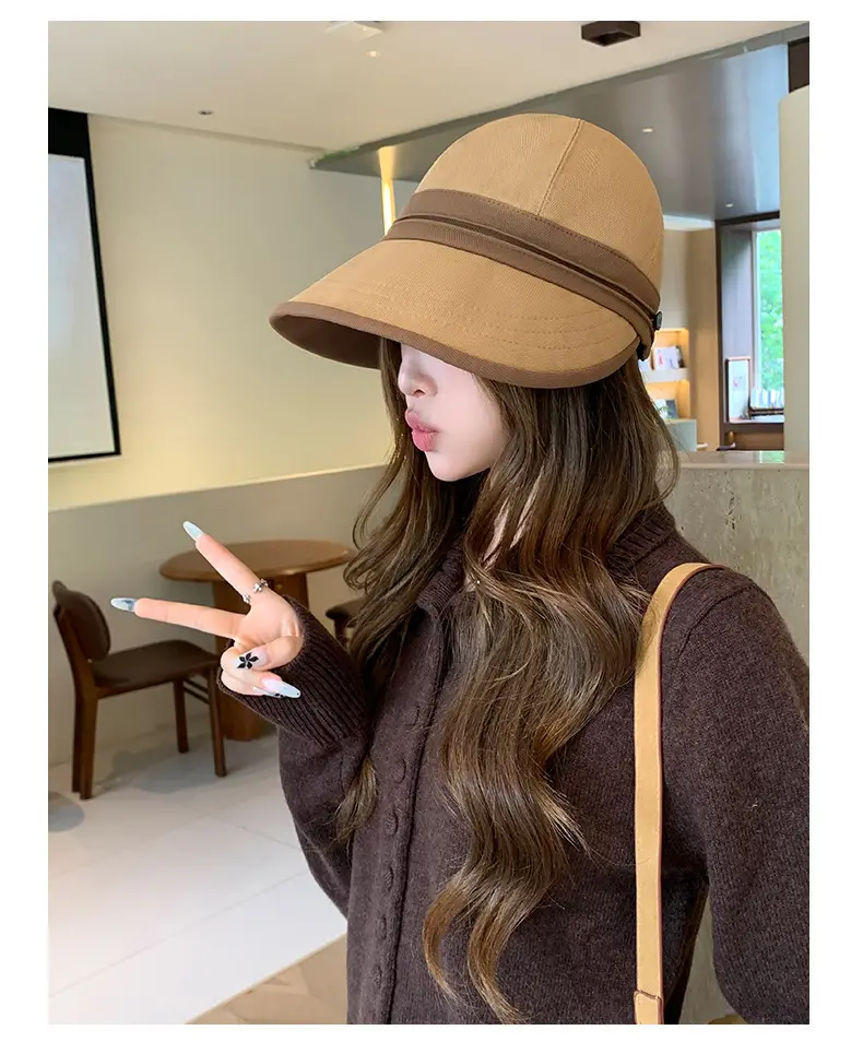 Women's 2025 Wide Bristle Duckbill Cap Brown — feature 8