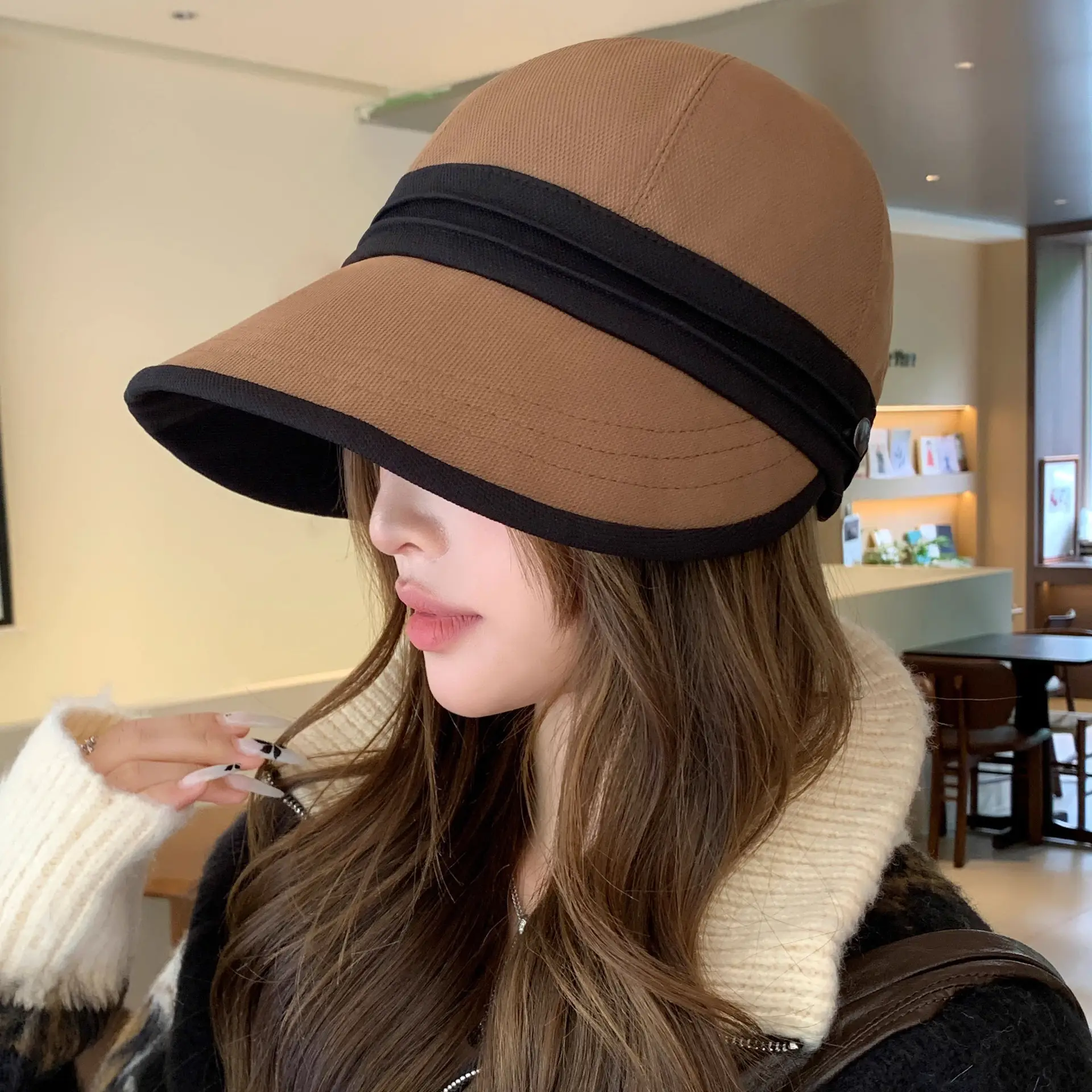 Women's 2025 Wide Bristle Duckbill Cap Brown