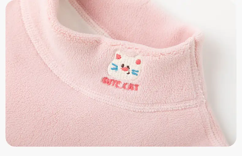 Winter Baby Fleece Lined Long Sleeve T-Shirt Pink — feature 20