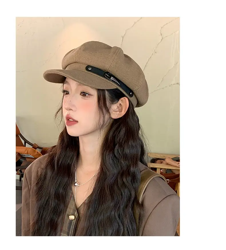 Vintage British Belt Buckle Duckbill Beret for Women — feature 12