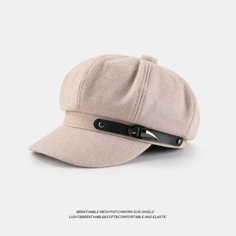 Vintage British Belt Buckle Duckbill Beret for Women - Image 2