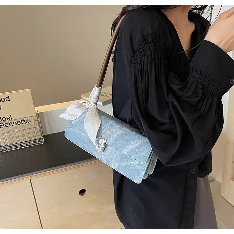 Women Satchel Bag with Bow Trim Black 2025 New Style — feature 16