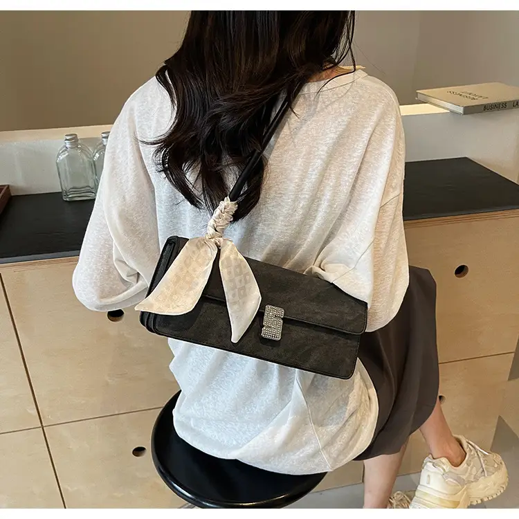 Women Satchel Bag with Bow Trim Black 2025 New Style — feature 17