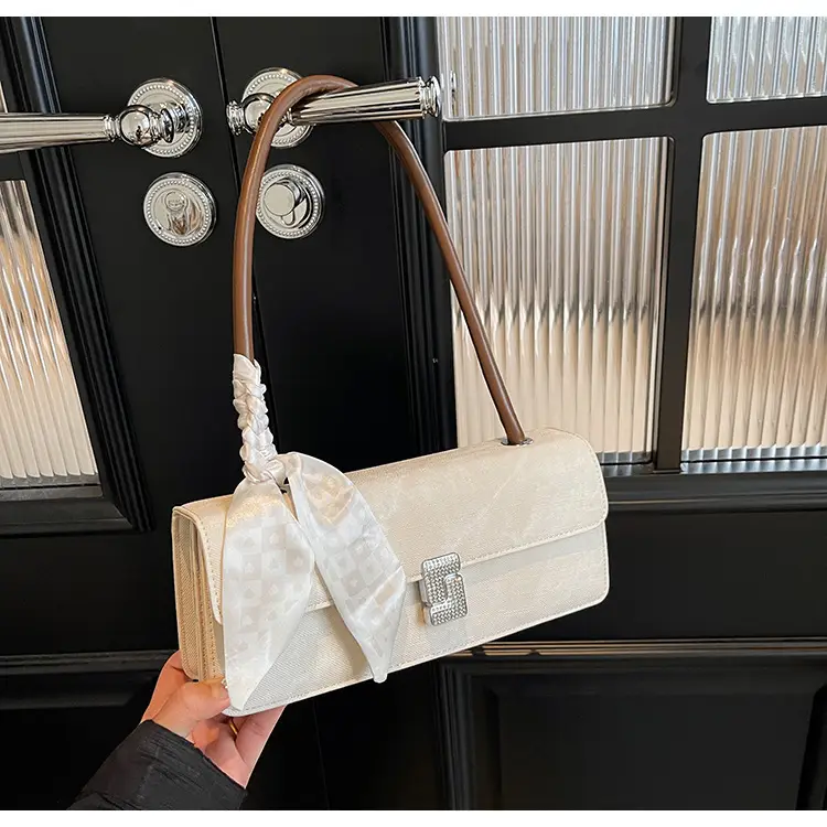 Women Satchel Bag with Bow Trim Black 2025 New Style — feature 22