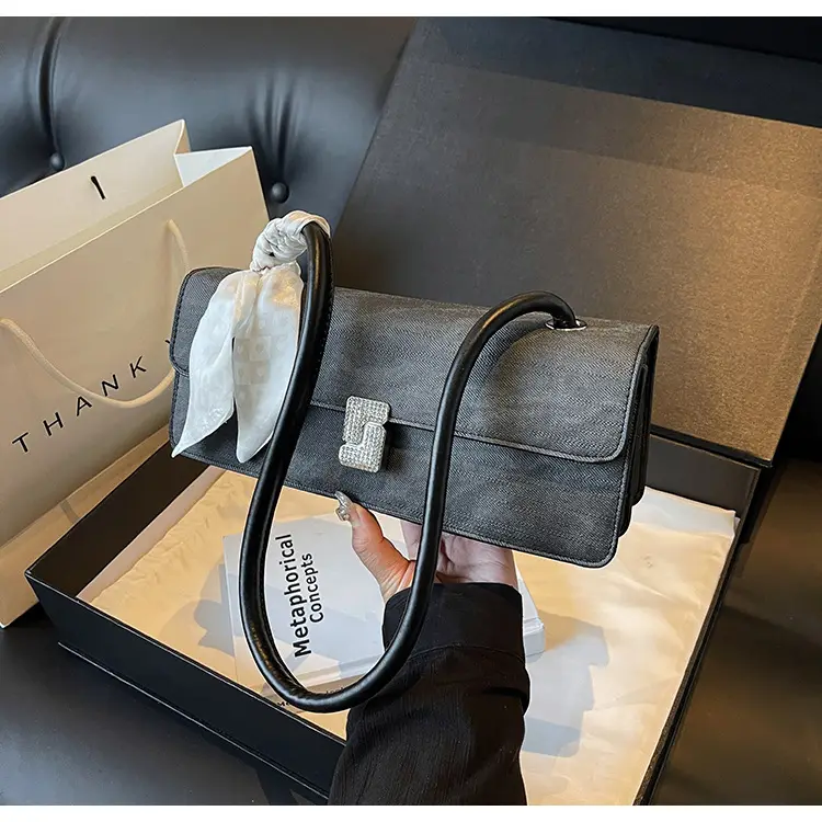 Women Satchel Bag with Bow Trim Black 2025 New Style — feature 29