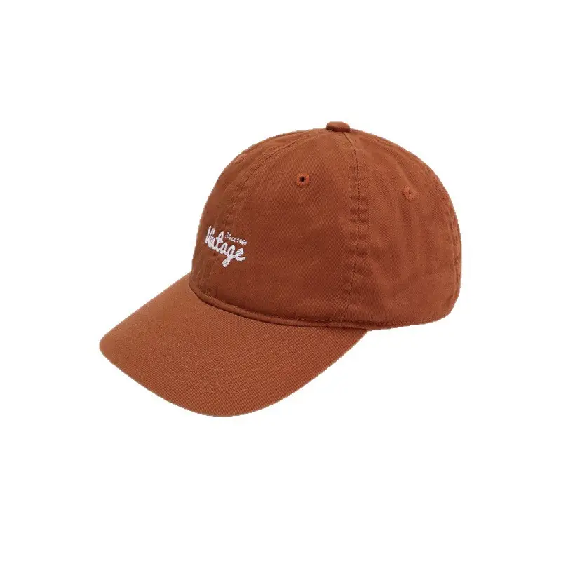 Women's Brown Embroidered Baseball Cap Spring Summer