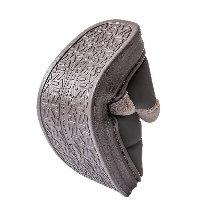 Men Winter Warm Grey Anti-Slip Slippers - Image 9