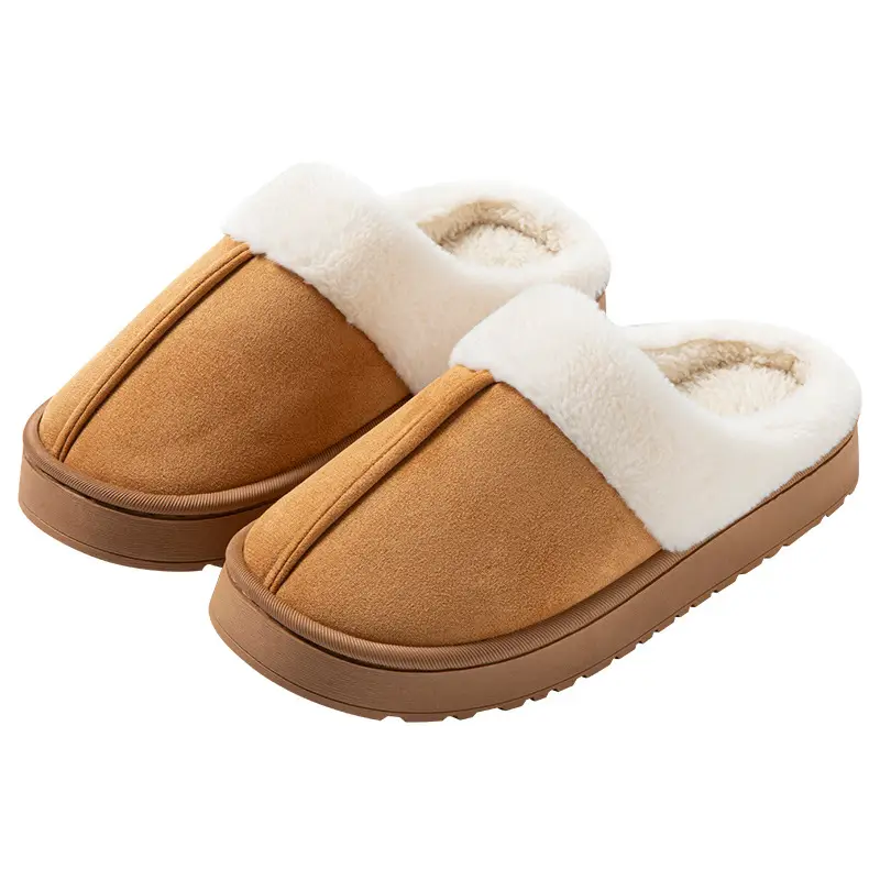 Women's Cotton Slippers for Autumn and Winter 2025 New Indoor Home Non-Slip Thick Sole Plush Warm Waterproof Maternity Cotton Slippers - Image 8