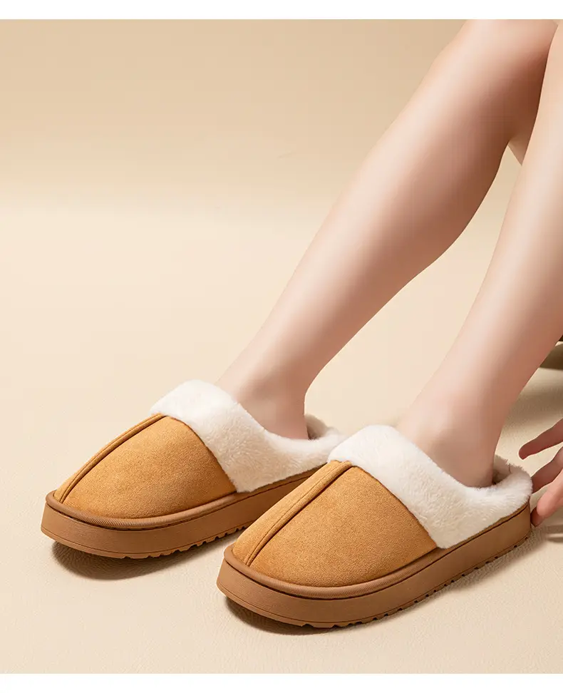 Women's Cotton Slippers for Autumn and Winter 2025 New Indoor Home Non-Slip Thick Sole Plush Warm Waterproof Maternity Cotton Slippers — feature 14