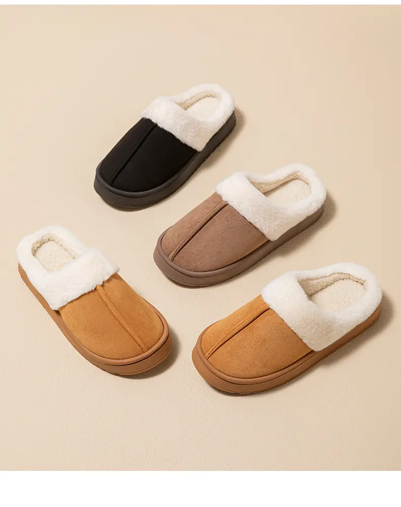 Women's Cotton Slippers for Autumn and Winter 2025 New Indoor Home Non-Slip Thick Sole Plush Warm Waterproof Maternity Cotton Slippers — feature 15