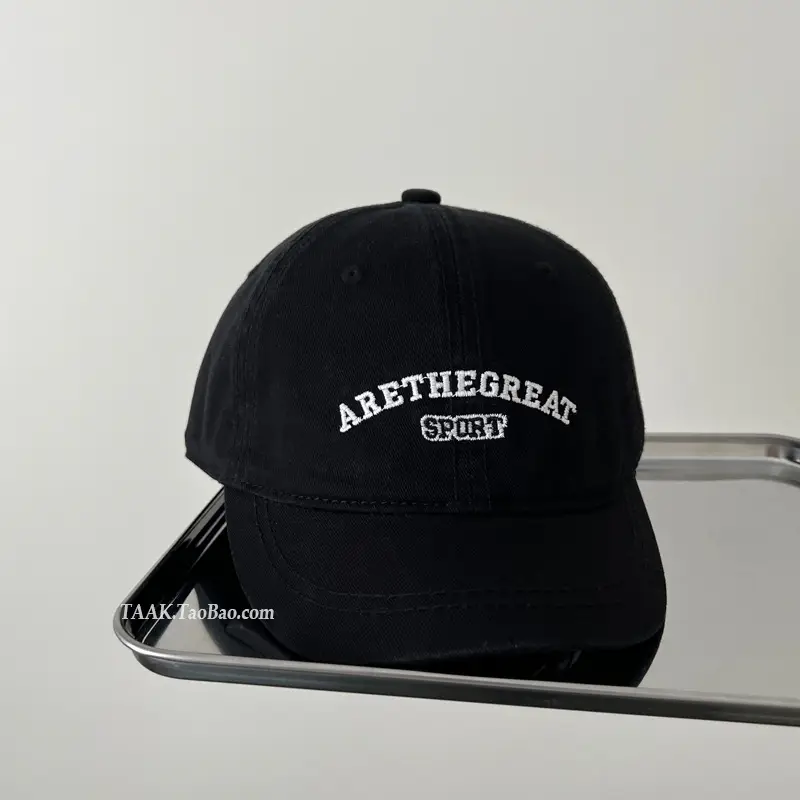 Women Navy Blue Embroidered Baseball Cap Short Brim - Image 10