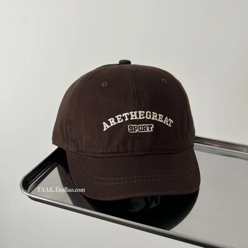 Women Navy Blue Embroidered Baseball Cap Short Brim — feature 5