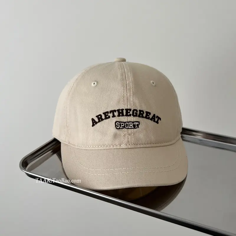 Women Navy Blue Embroidered Baseball Cap Short Brim - Image 3