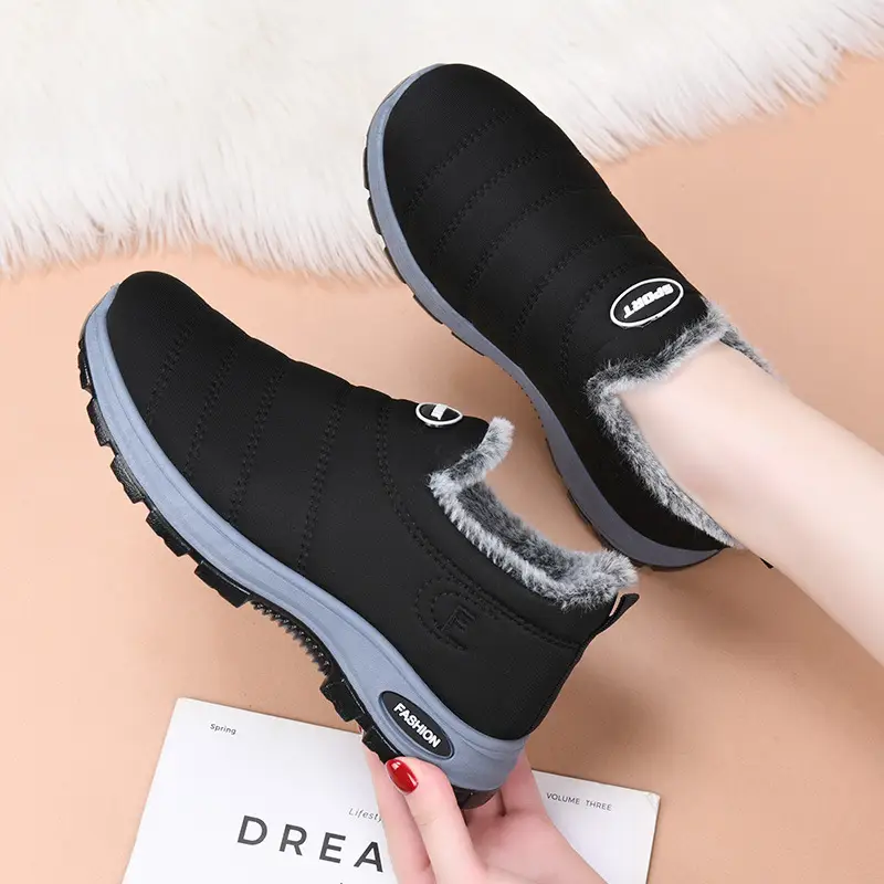 Women's Cotton Shoes 2025 Autumn and Winter New Women's Shoes Boots Cross-Border Warm and Comfortable Mother's Shoes Fleece-Lined Thickeneded Snow Boots — feature 10