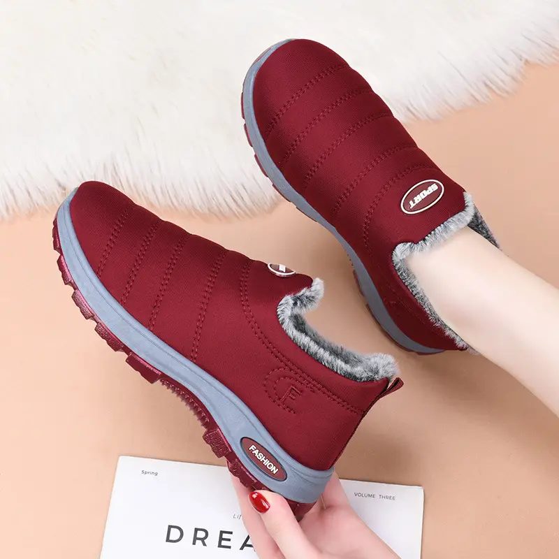 Women's Cotton Shoes 2025 Autumn and Winter New Women's Shoes Boots Cross-Border Warm and Comfortable Mother's Shoes Fleece-Lined Thickeneded Snow Boots — feature 11
