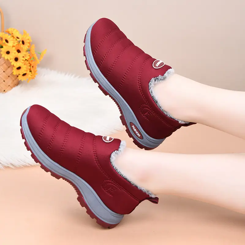 Women's Cotton Shoes 2025 Autumn and Winter New Women's Shoes Boots Cross-Border Warm and Comfortable Mother's Shoes Fleece-Lined Thickeneded Snow Boots — feature 12